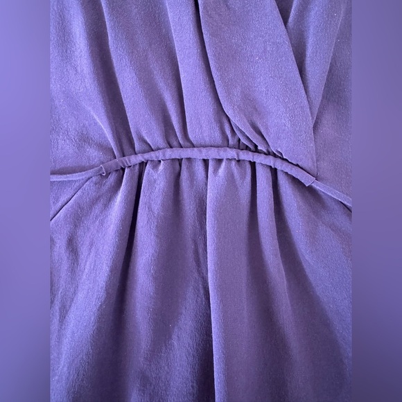 Aritzia Wilfred 100%Silk Sabrine Faux-Wrap Mini Sleeveless Tassel Elegant Dress - Picture 7 of 10